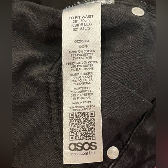 ASOS High Waisted Skinny Jeans Size 28 - Picture 3 of 3